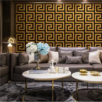 

New Chinese Style Classical Back Shape Wallpaper Living Room Television Background Wall Entrance Chinese-style PVC Hotel KTV Wal