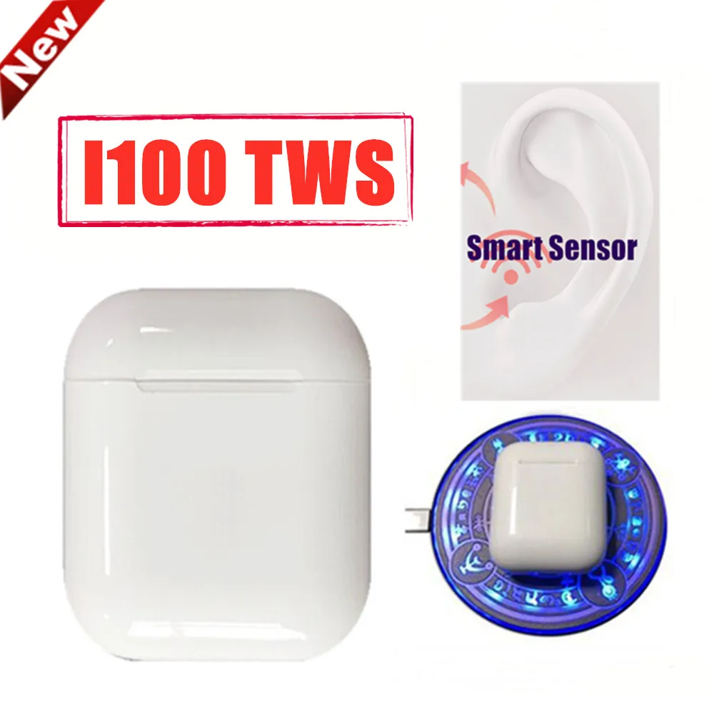 Беспроводные наушники I100 TWS 1:1 с умным датчиком 8D Super Bass Bluetooth 5 0 Pk W1 H1 Chip I90 I10 I1000