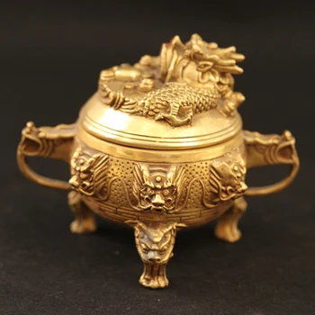 

Copper faucet Incense Burner kowloon Smoked Incense burner coil Furnace antique crafts Home decoration Chinese wind bronze