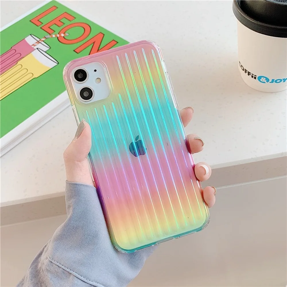Fashion Laser Gradient Phone Case for IPhoneSE 2020 Coque 11 Pro Max X XR XS Max 7 8 plus Case Transparent Suitcase Back Cover Fashion Laser Gradient Phone Case for IPhoneSE 2020 Coque 11 Pro Max X XR XS Max 7 8 plus Case Transparent Suitcase Back Cover