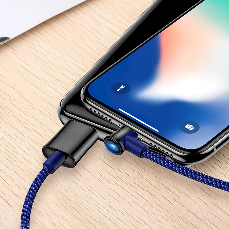 

Type-C USB Cable 2A Fast Charger USB Cord 90 Degree Elbow Nylon Braided Data Cable for Samsung/Huawei/Xiaomi Smartphone