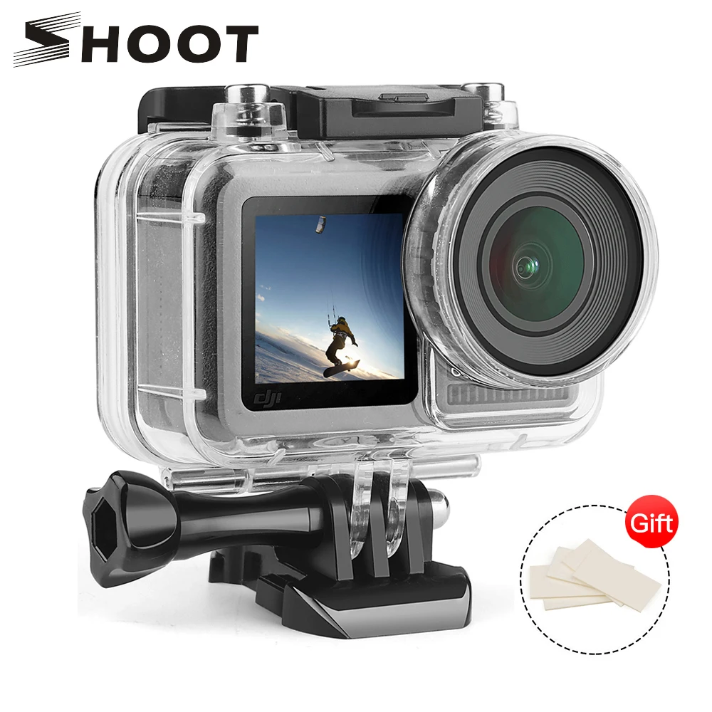 SHOOT 45M Underwater Waterproof Case for DJI Osmo Action Camera Diving Protective Housing Shell