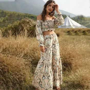 

Crochet Beach Dress Larger Bath Kimono Playa Cover-Ups New Summer 2020 High Waist Trousers Print Two Piece Supplies Acetate