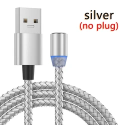 Universal Magnetic Fast Charging Cable - USB Type C & Micro USB (Silver (not plug))