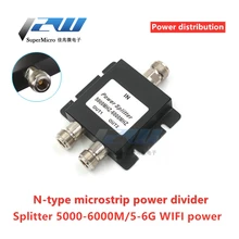N cabeça um minuto dois microstrip divisor de potência 5000-6000mhz wifi power segundo combinador de distribuição de energia 5-6g