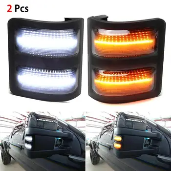 

Smoked Lens Amber LED Side Mirror Marker Lamps For2008-2016 Ford F-250 F-350 F-450 F-550 Super Duty