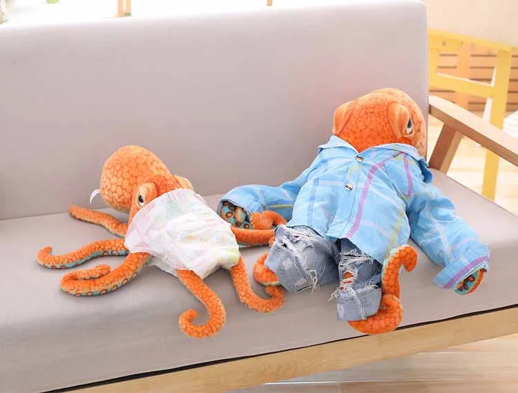 80cm de Pelúcia Recheado Enorme Oito-garra Polvo Boneca Vida Real Profundo Mar Monstro Octopus Brinquedos Design Realista Engraçado Brinquedo Inteiro Presente 50 - 8 Brinquedos e hobbies