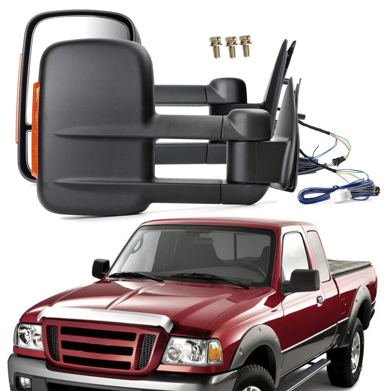 Areyourshop 1 пара выдвижных буксировочных зеркал для FORD RANGER 2009 2010 2011 AU склад автомобильные аксессуары Запчасти Areyourshop 1 пара выдвижных буксировочных зеркал для FORD RANGER 2009 2010 2011 AU склад автомобильные аксессуары Запчасти