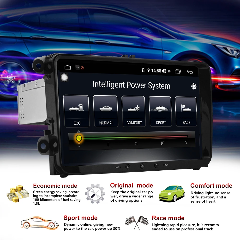 Best Car Multimedia player 1 Din Android 8.1 Car DVD For Volkswagen/Golf/Polo/Tiguan/Passat/CC/SEAT/leon/Skoda/EOS 9" 4G/64 2