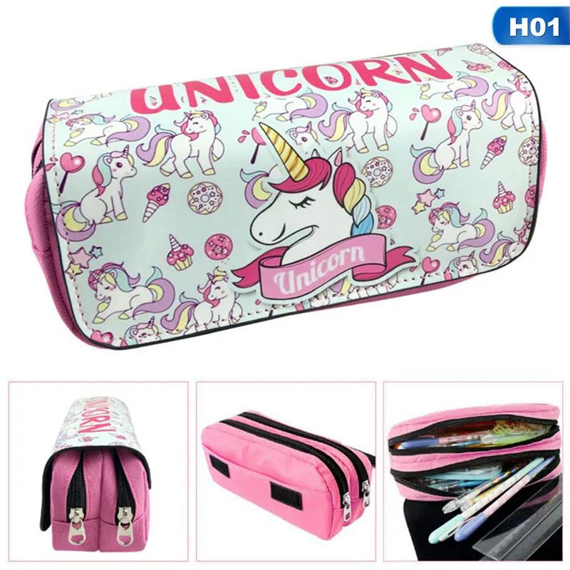 

Unicorn Big Capacity Pencil Case Quality Pouch Can Hold 80 Pencil Unicorn School Supplies Stationery Pencilcase Pencil Bag