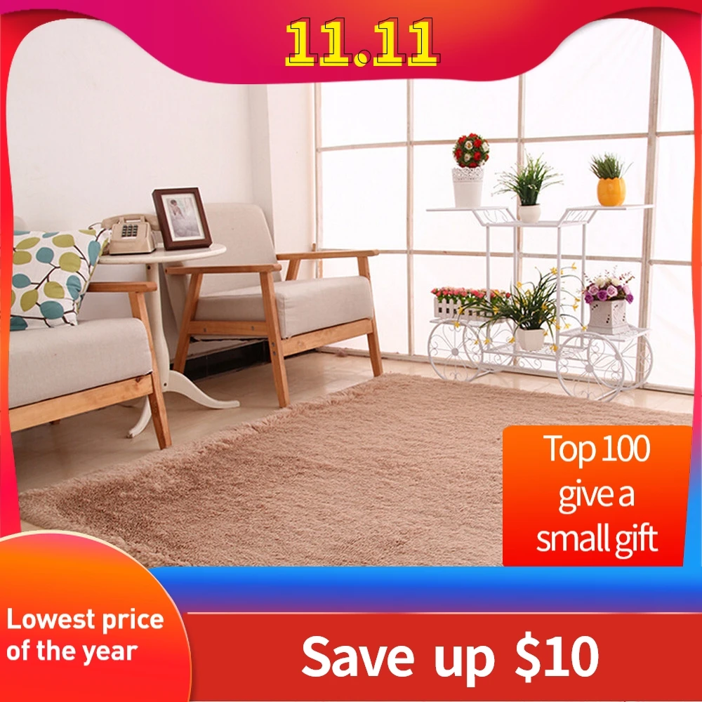 Пушистый Коврик S Противоскользящий лохматый ковер Обеденная дома Спальня ковер коврик Большие размеры couverture polaire взрослый