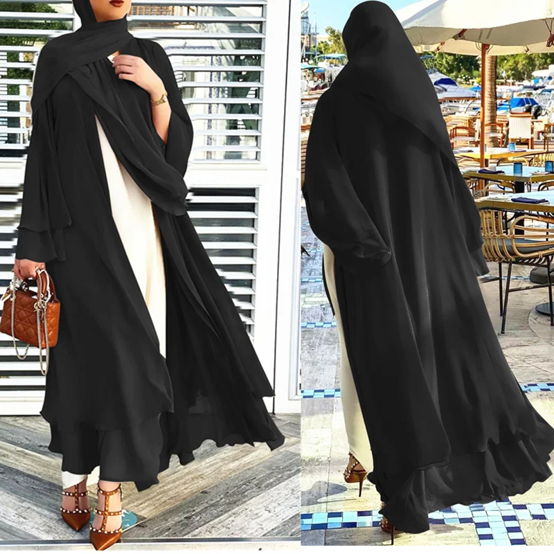 ИД Рамадан мода мусульманский хиджаб платье Кафтан Дубай кимомо Абая для женщин