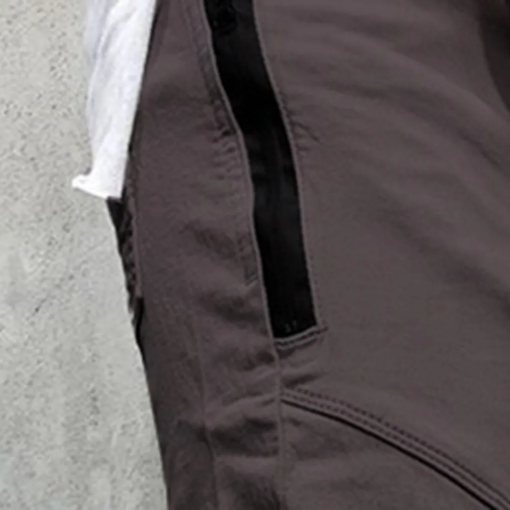 loose fashion Solid cotton straight casual pants brand jackets Elastic Waistband zipper classic Trousers men's Joggy sweatpant