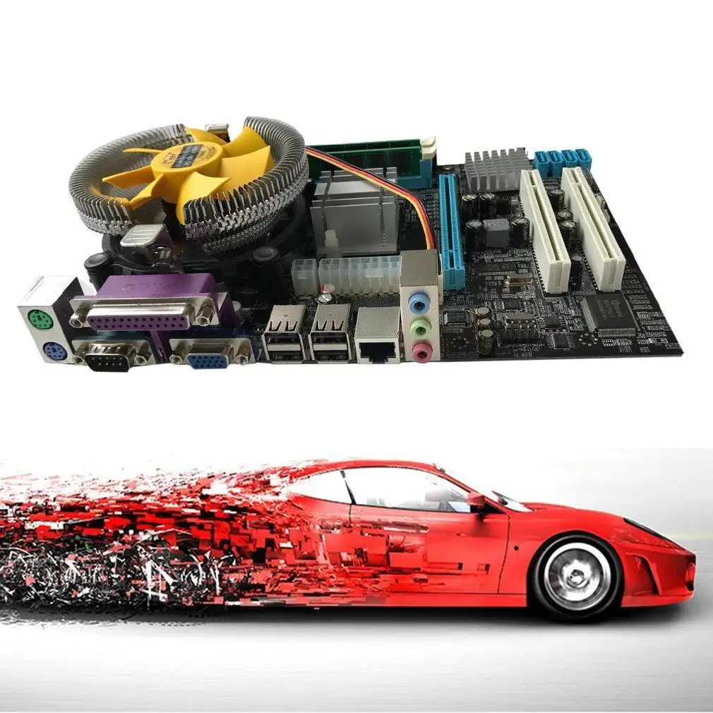 Computer Motherboard With Quad Core 2.66G CPU i5 Core + 4G Memory + Fan Lot HK