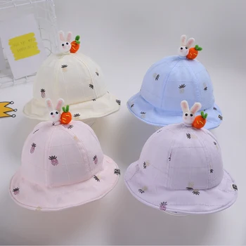 

Baby girl fisherman hat spring and summer thin kid cute sun hat
