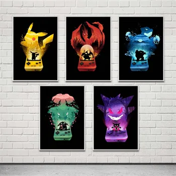 

Pokemon Pikachu Anime Poster hight quality canvas painting hight quality home Decor for Children's room No Frame o583