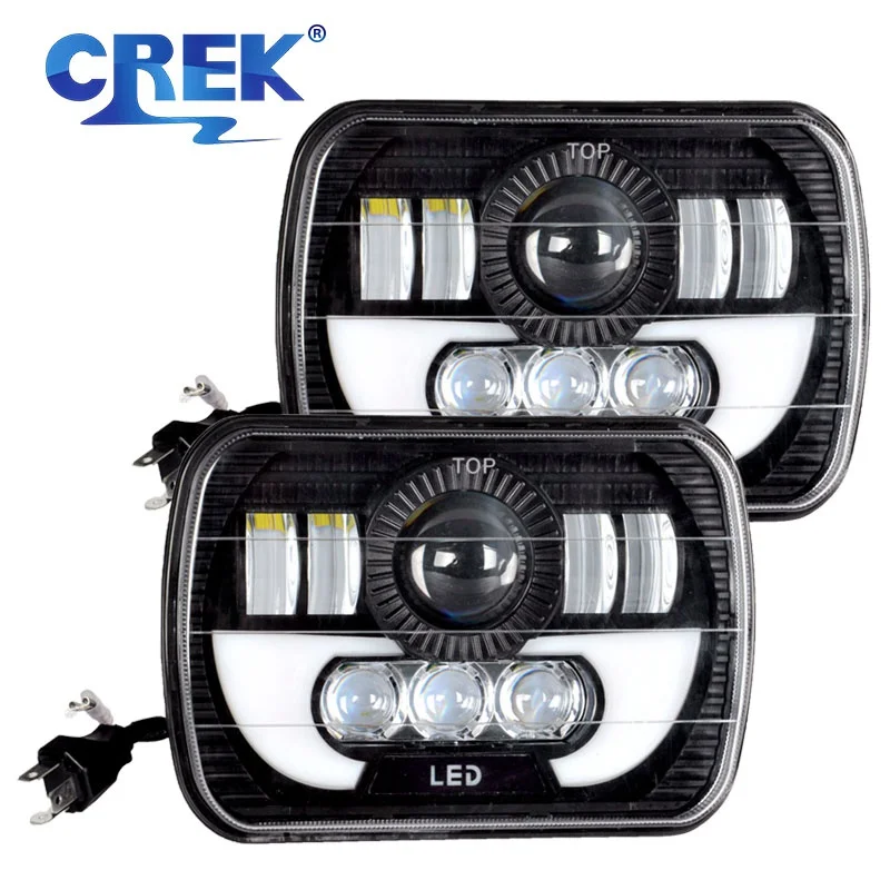 Светодиодная фара CREK для пикапа Wrangler YJ Cherokee XJ передняя дальнего и ближнего света