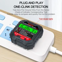 GVDA Socket Outlet Tester Voltage Detector Electric Circuit Breaker Finder Ground Zero Line US EU UK Plug Polarity Phase Check 2