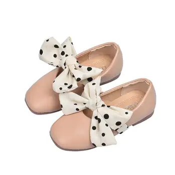 

2020 New Spring Summer Girls' Leather Children's Princess Big Butterfly Knot Single Shoes Dancing Leisure Girl Shoes