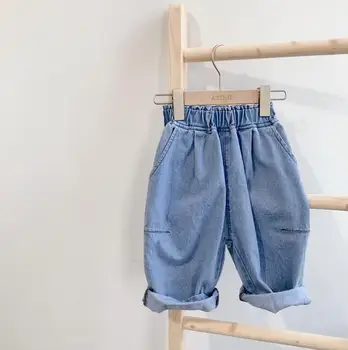

2020 new arrival girls boys denim pants spring summer fashion kids jean pants 1-6t HO523
