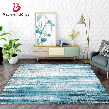 

Bubble Kiss Nordic Style Living Room Decoration Carpet Blue Gradient Art Pattern Carpets Coffee Table Bedroom Area Rugs Hot Sale