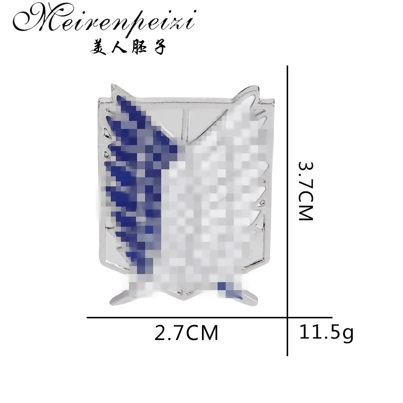 Meirenpeizi 4 цвета значок на лацкан булавка с черной синей эмалью нашивка брошь крылья