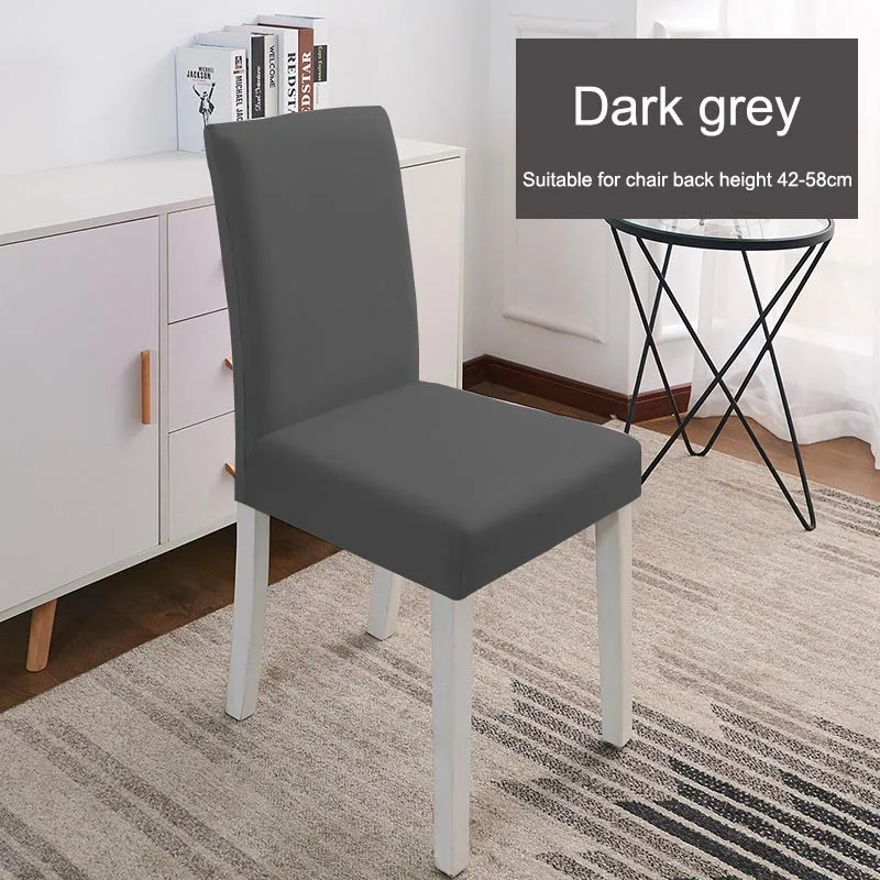 4/6pcs Solid Color Chair Cover Spandex Stretch Elastic Slipcovers Xmas Chair Covers For Dining Room Kitchen Wedding Banquet