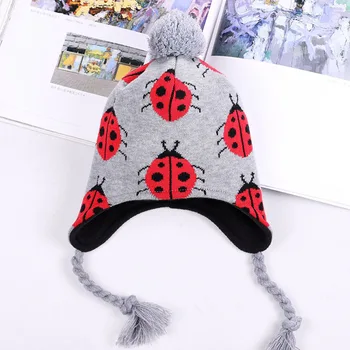 

Winter Baby Cap Hat Warm Infant Skullies Beanie Cap For Children Boys Girls Animal Cat Ear Kids Crochet Knitted Children's Hats