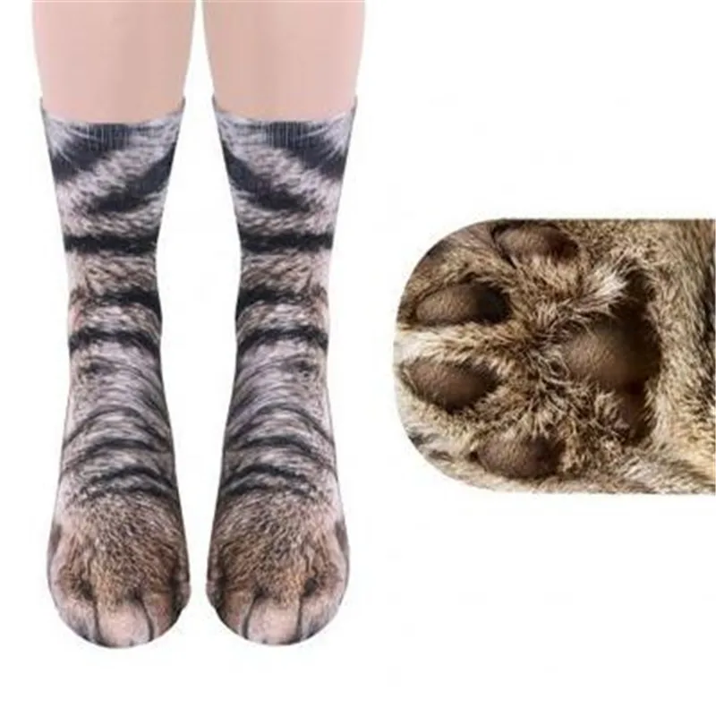 1 пара Хлопковых Носков, женские носки с забавным принтом животных, милые повседневные модные высокие носки для мужчин и женщин