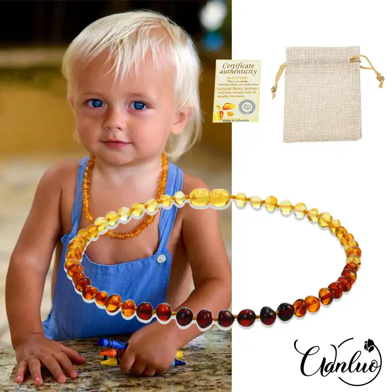 natural teething necklace for babies