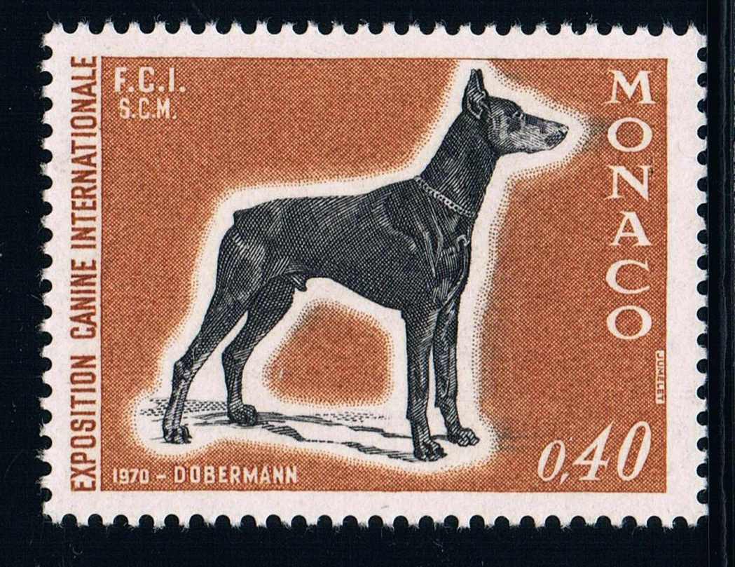 

1Pcs/Set New Monaco Post Stamp 1970 German Shorthaired Dog Sculpture Stamps MNH