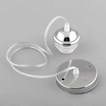 

Chrome Ceiling Rose Pendant E27 Screw Home Office Lamp Holder Durable Socket