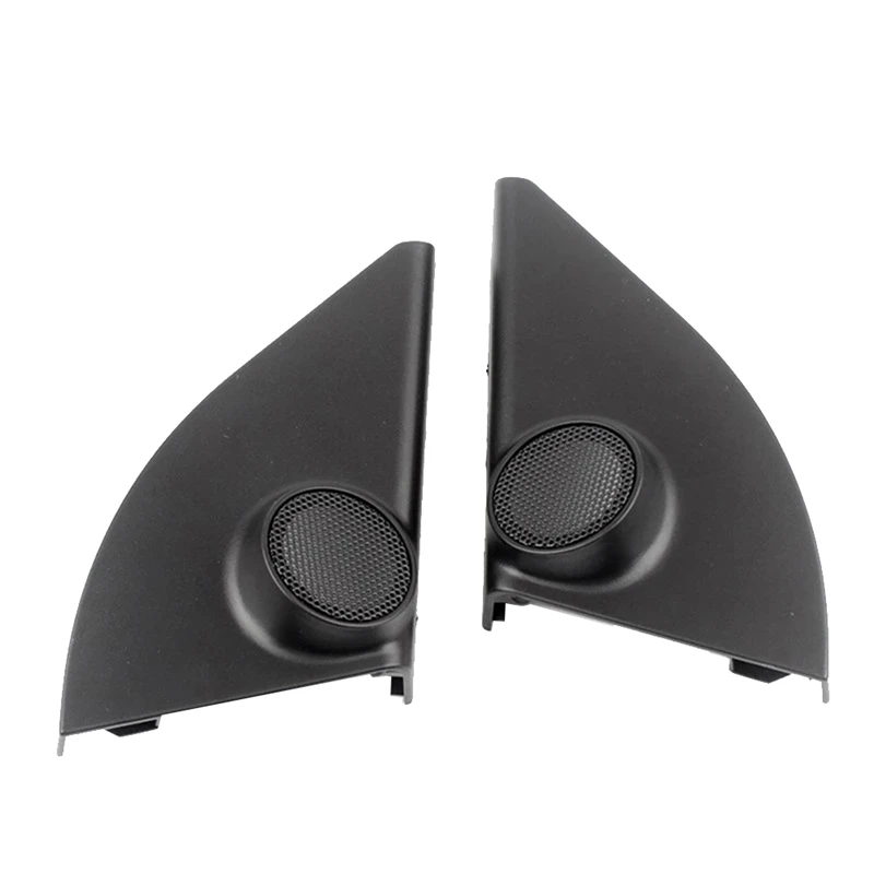 Set Car Front Door Speaker Audio Cover Horn Tweeter Loudspeaker Cover Trim With Foam For- 3
