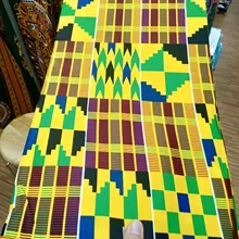Африканский воск печати ткань Анкара ткань воск tissu africain Котон гхановый Воск Печать Ткань нигерийское кружево высокого качества 6 ярдов