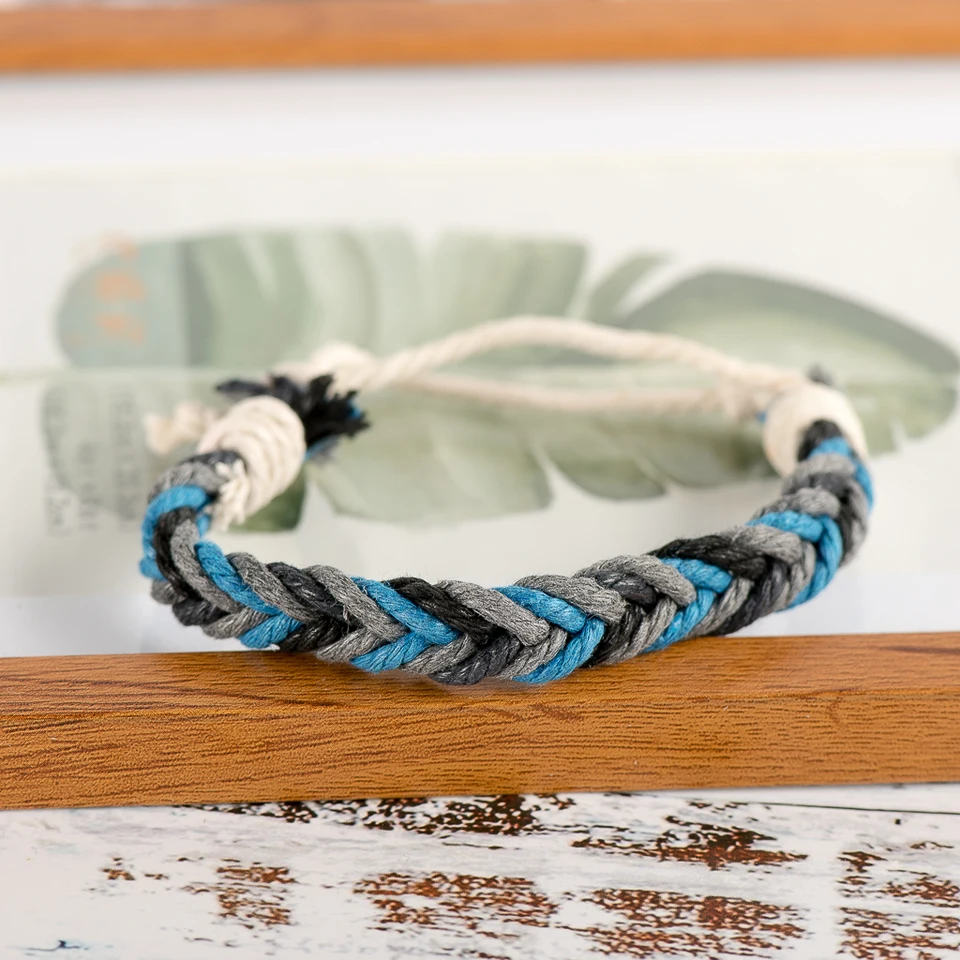 Bracelet Macramé Fait Main En France - Ajustable, Unisexe Et Résistant à L'eau - Couleurs Drapeau Italie/Algérie