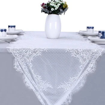 

European Lace Fabric Embroidered Beautiful Tablecloth Table Flag Pad Coaster Cover Towel Dust Cloth Christmas Wedding Decoration