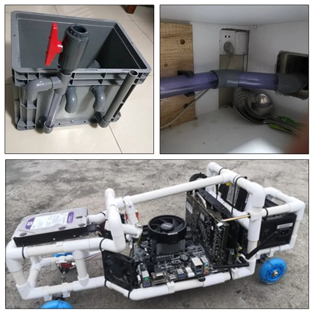 1Pc Pvc Ragasztó Összekötő Vízcsövek Csatlakozó Tömítő Kerti Öntözőkészülék Vízellátó Csővezeték Csőcsövek - Image 3