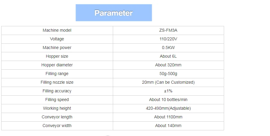 ZONESUN ZS-FM3A 50 г-500 г Автоматическая машина для наполнения порошком Косметическая медицинская бутылка для специй для кофе Шнековый порошок 