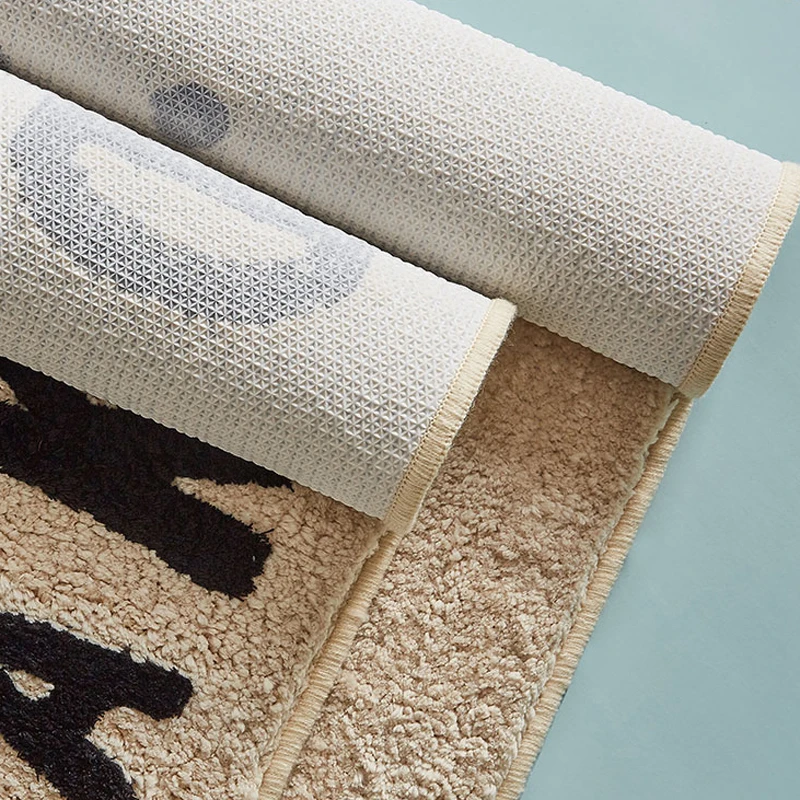 Fluffy Bathroom Mat Funny Letters Bathmat Bath Rug Entrance Floor Door Carpet Anti Slip Pad Aesthetic Kawaii Home Room Decor - Image 6