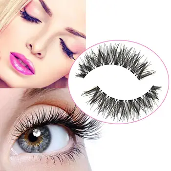 

5 Pairs Natural Black Soft Fake Makeup Handmade Beauty EyeLashes New