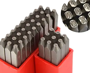 

1/16"(1.5mm) High Hardness Carbon Steel Uppercase Number and Letter Ball Pein Hammer Hand Punch Metal Stamp Set