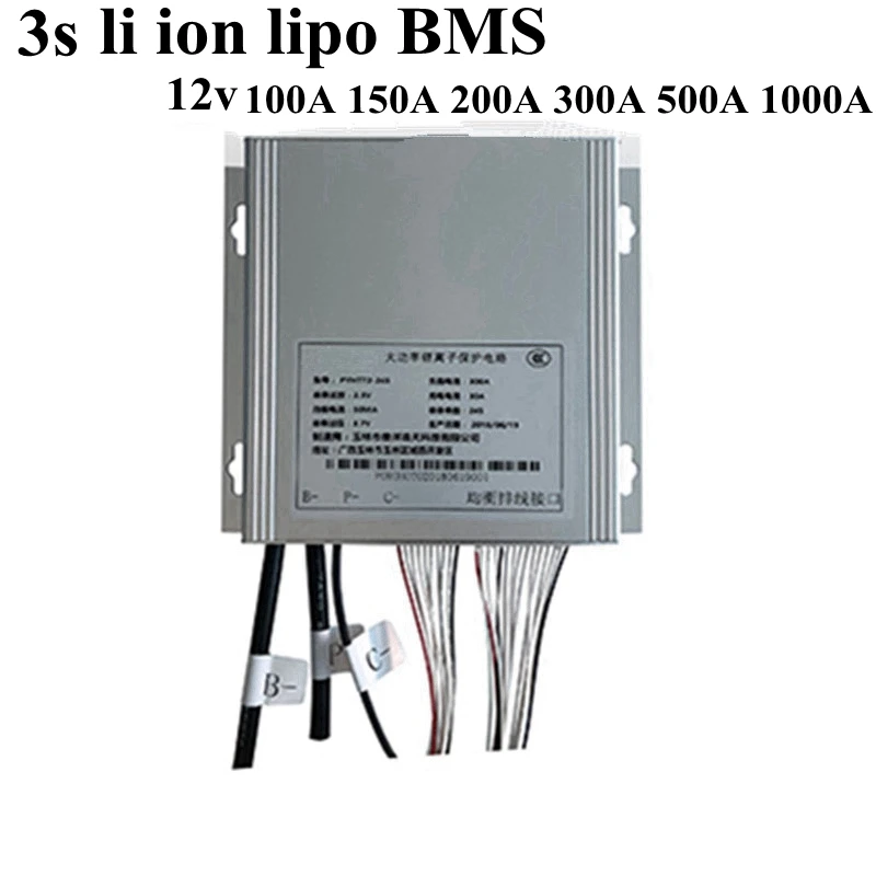 3S 1000A 500A 300A 200A 150A 100A BMS 11.1V Li Ion Lipo Lithium Battery for 12v 200Ah Vehicle Start with Balance | Электроника