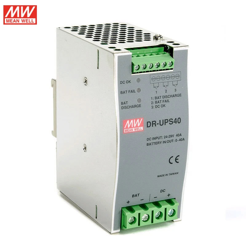 Mean Well Drups40 40a Dc Ups Module Uninterrupted Power Supply Battery Controller For Din Rail