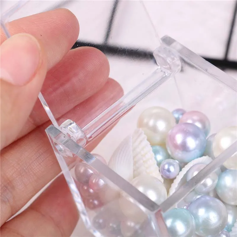 1 шт. коробка для обручального кольца пластиковая прозрачная ювелирных изделий