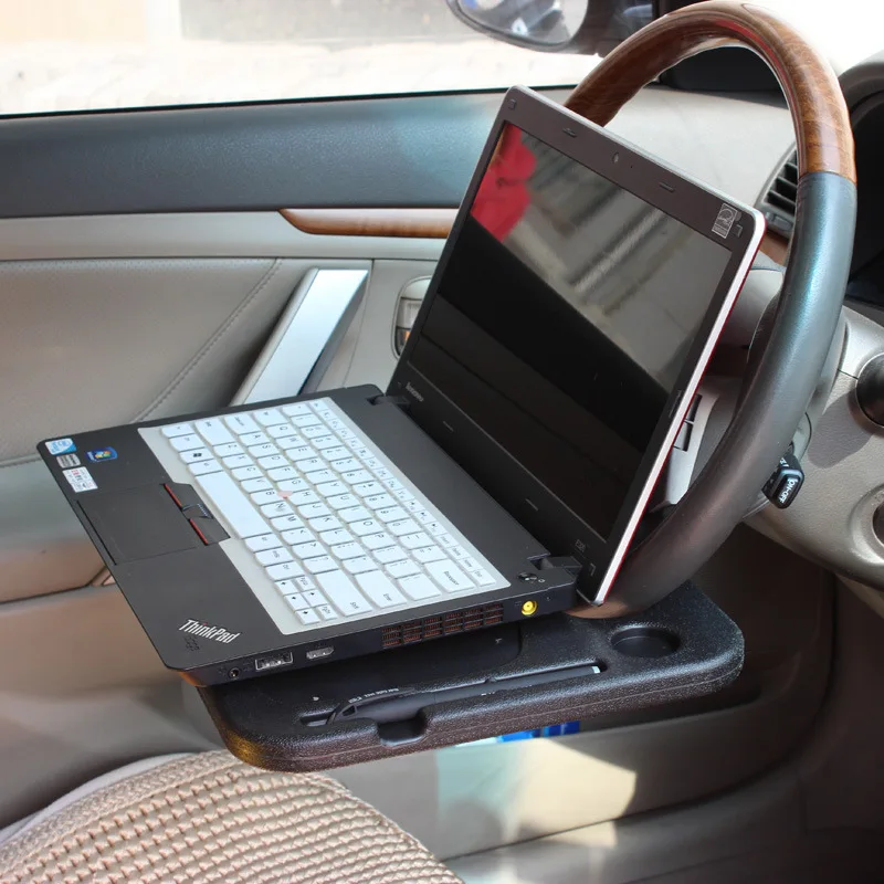 

For Multifunctional Car Laptop Stand Notebook Desk Steering Wheel Tray Table Food Drink Holder Car Card Table Computer