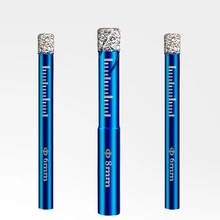 1pcs  6 8 10 12 14 16  mm Durable Diamond Coated Core Drill Bit Dry Drilling for Glass Marble Granite Quartz Porcelain Ceramics