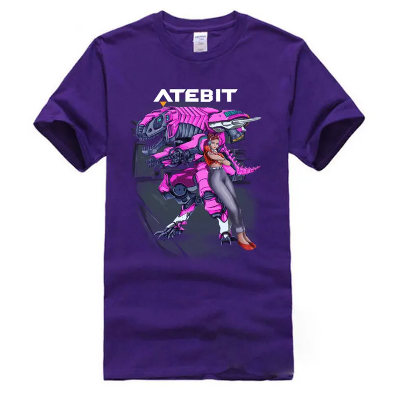 DvATEBIT_1198 Tops Tees New Arrival Crewneck Casual Short Sleeve Cotton Men T-Shirt Europe Tee-Shirts Free Shipping DvATEBIT_1198 purple