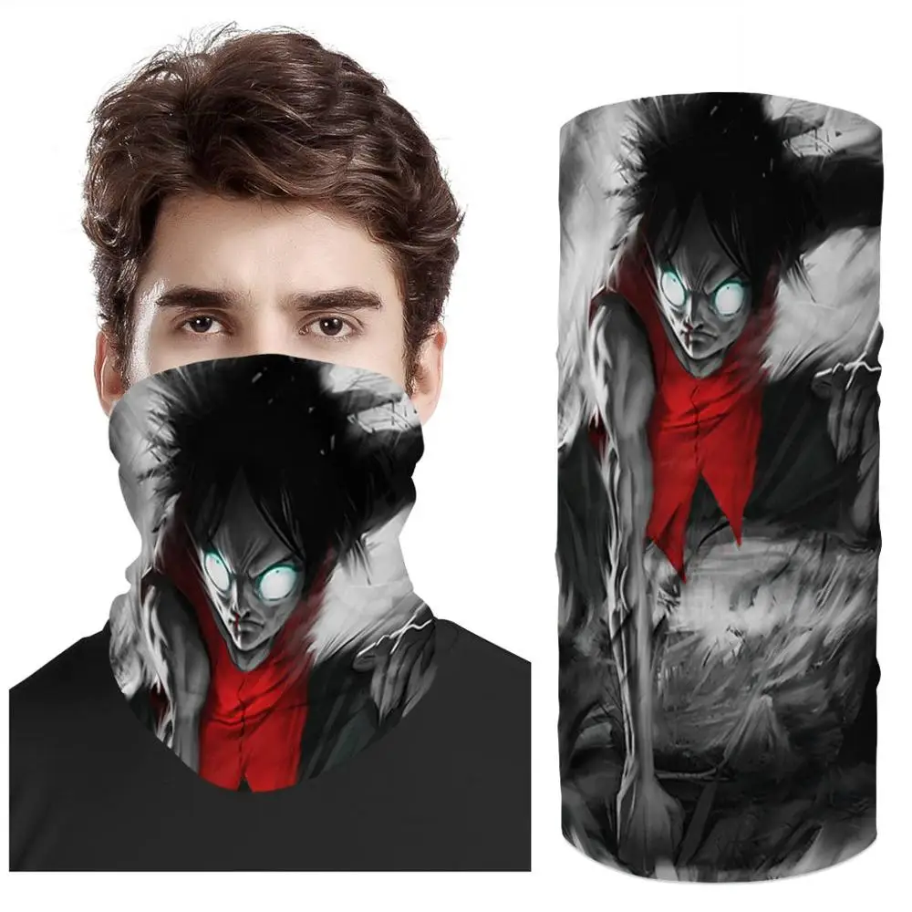 

Anime One Piece Custom pattern Pikachu Bandana Scarf Motorcycle Dustproof Multifunctional Seamless Tubular Headband Neck Gaite