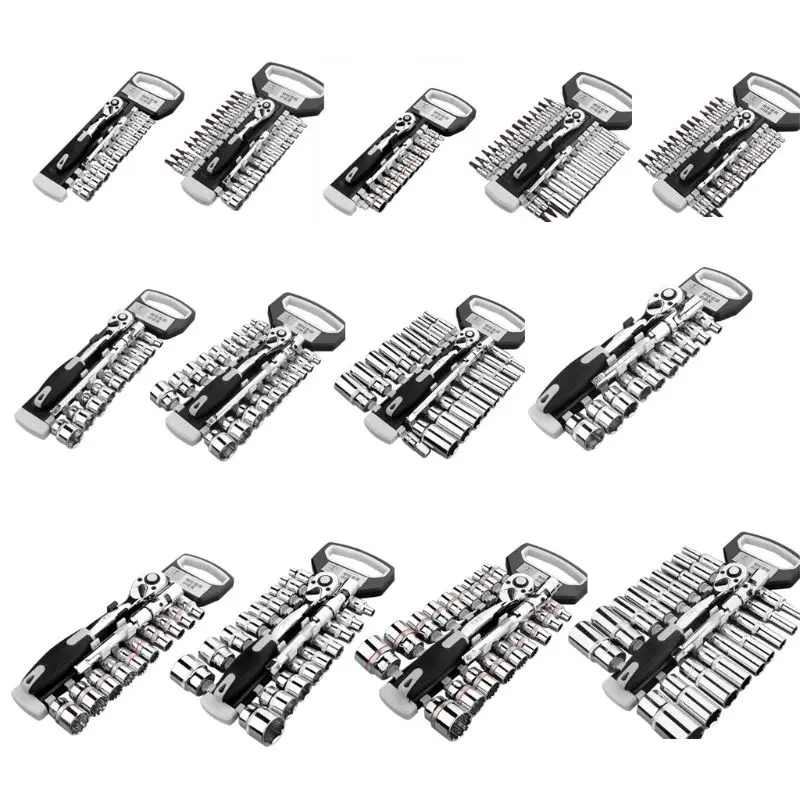 

1 Set Socket Ratchet Wrench Spanner Common Hand Socket Bicycle Car Repair Tool