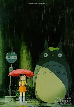 

My Neighbor Totoro Cartoon Hayao Miyazaki SILK POSTER Decorative painting 24x36inch